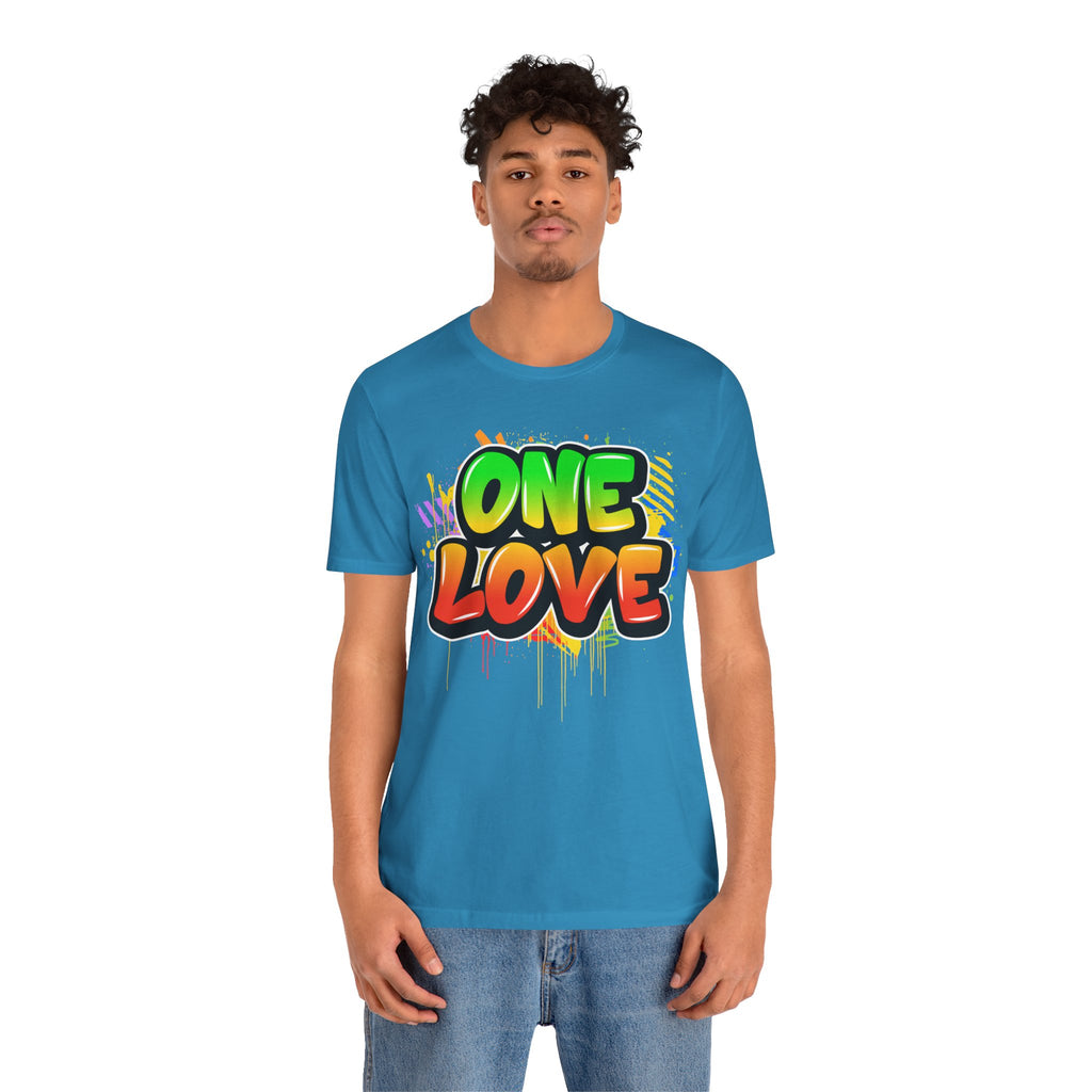 One Love Graffiti T-shirt - Unisex Jersey Short Sleeve Tee - NGOWE STORE