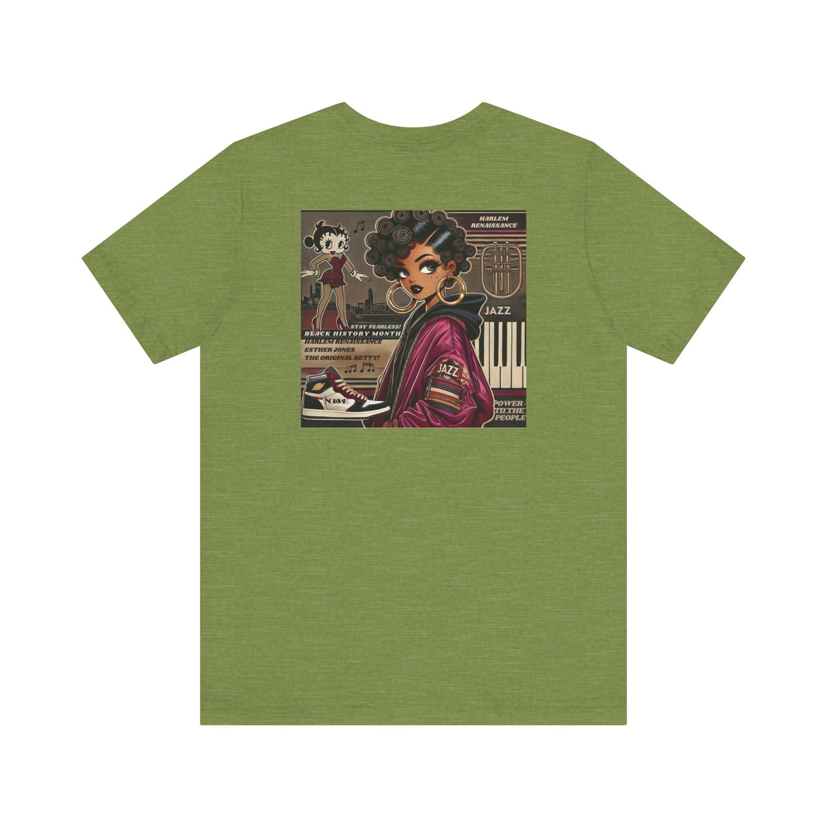 Harlem Renaissance Fearless Betty Boop Unisex Jersey Short Sleeve Tee - NGOWE STORE