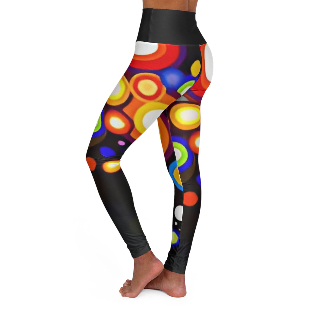 High Waisted Yoga Leggings (AOP) - NGOWE STORE