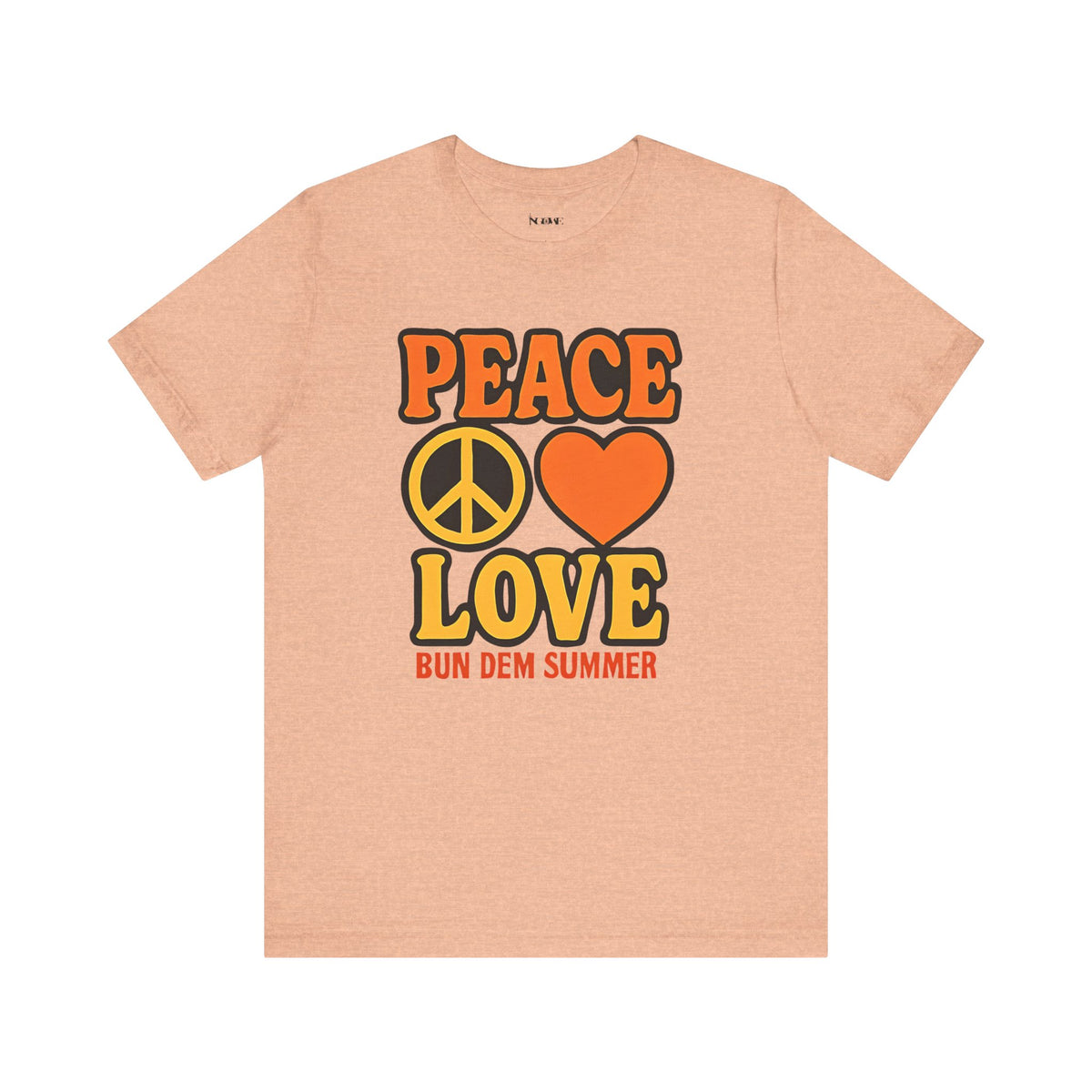 Peace & Love Summer Vibes Unisex Tee, Perfect for Festivals, Casual Outfits, Gifts, Music Events, and Spreading Positivity - NGOWE STORE