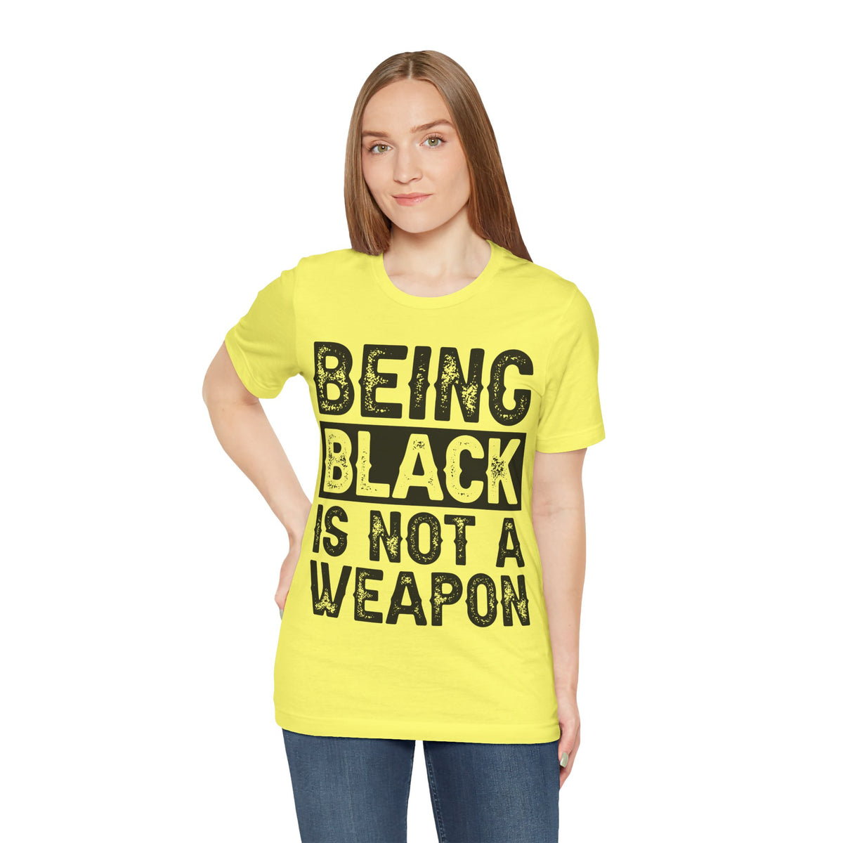 Being Black Not  A Weapon - Unisex Jersey Short Sleeve Tee - NGOWE STORE