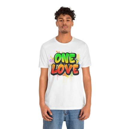 One Love Graffiti T-shirt - Unisex Jersey Short Sleeve Tee - NGOWE STORE