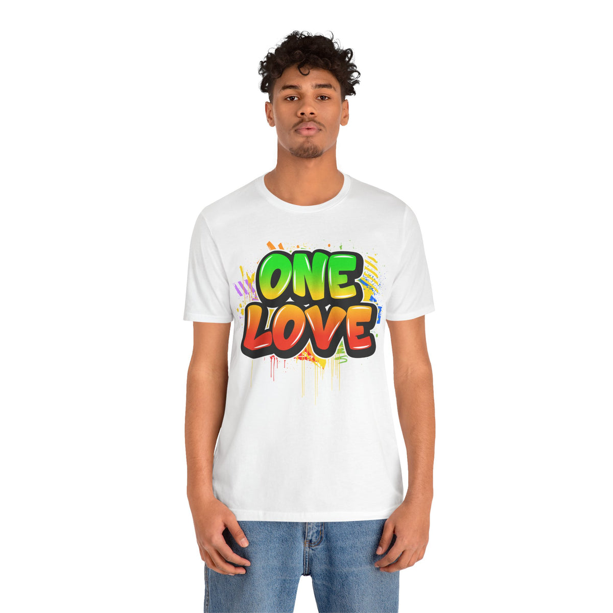 One Love Graffiti T-shirt - Unisex Jersey Short Sleeve Tee - NGOWE STORE