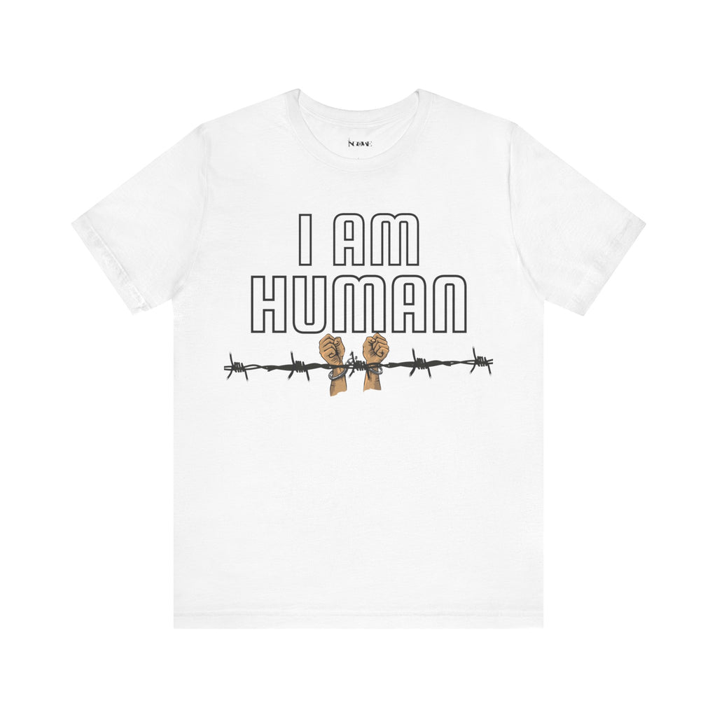 I AM HUMAN Unisex Jersey Tee - Empowerment & Humanity Message, Everyday Wear - NGOWE STORE
