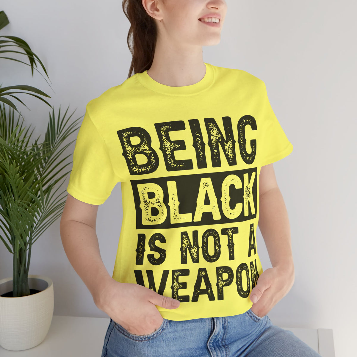 Being Black Not  A Weapon - Unisex Jersey Short Sleeve Tee - NGOWE STORE