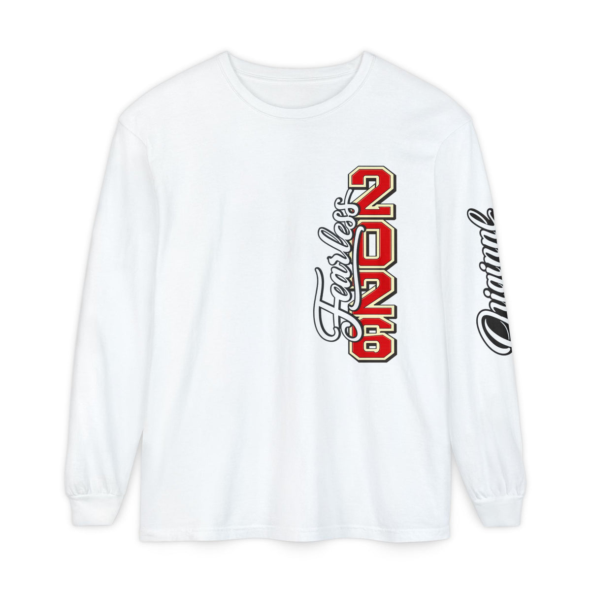 ORIGINAL FIRE™ 2026 — Fearless Long Sleeve. Unisex Garment-dyed Long Sleeve T-Shirt - NGOWE STORE
