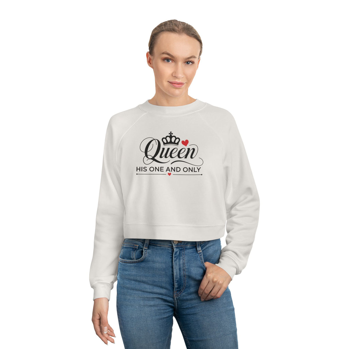 Queen, His One and Only Women's Cropped Fleece Pullover - NGOWE STORE