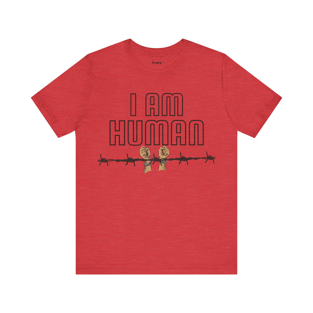 I AM HUMAN Unisex Jersey Tee - Empowerment & Humanity Message, Everyday Wear - NGOWE STORE