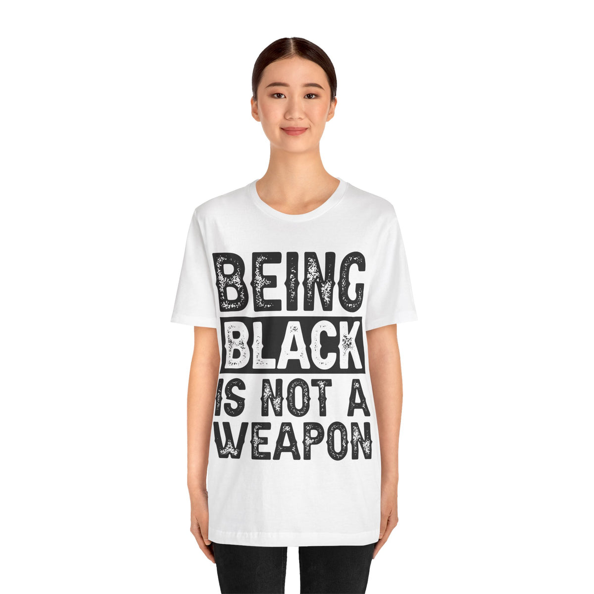 Being Black Not  A Weapon - Unisex Jersey Short Sleeve Tee - NGOWE STORE