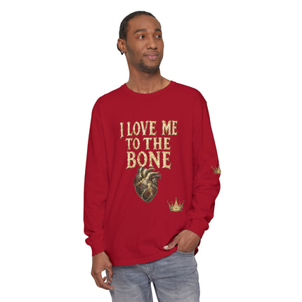 I Love Myself - Unisex Garment-dyed Long Sleeve T-Shirt