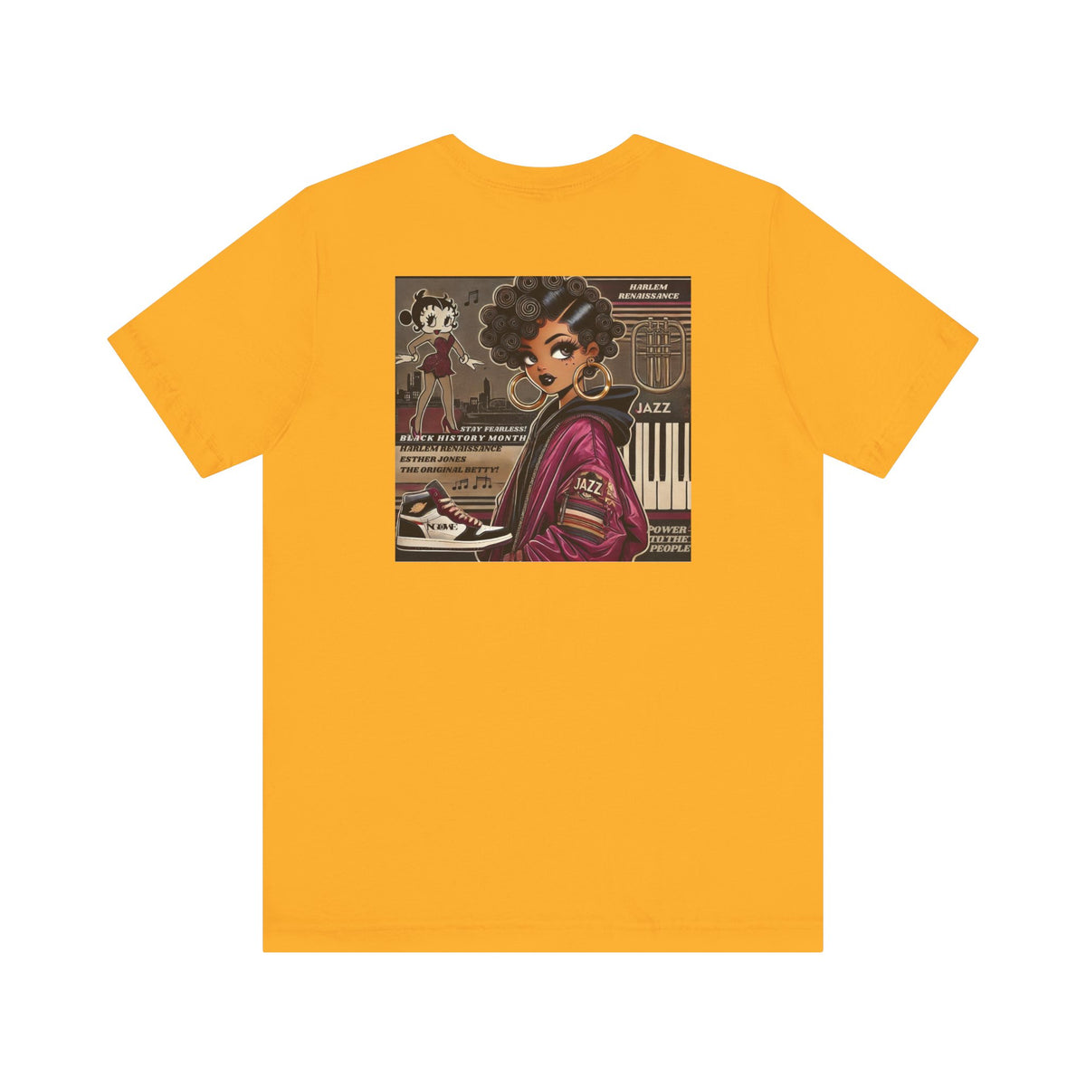 Harlem Renaissance Fearless Betty Boop Unisex Jersey Short Sleeve Tee - NGOWE STORE