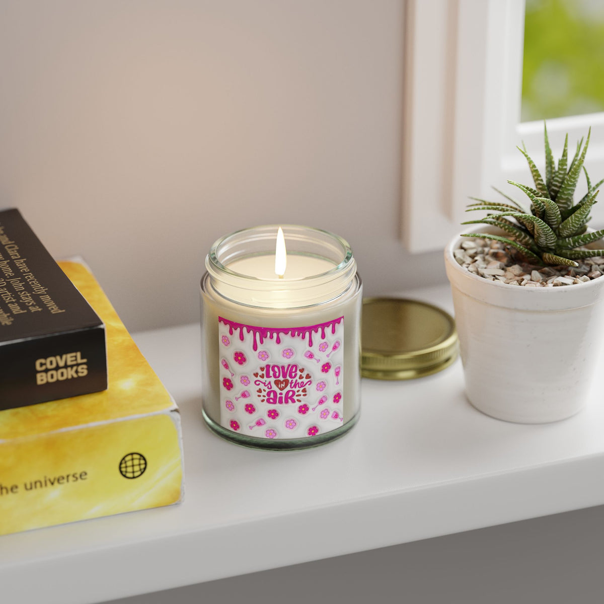Love In The Air Scented Candles, Coconut Apricot Wax (4oz, 9oz) - NGOWE STORE