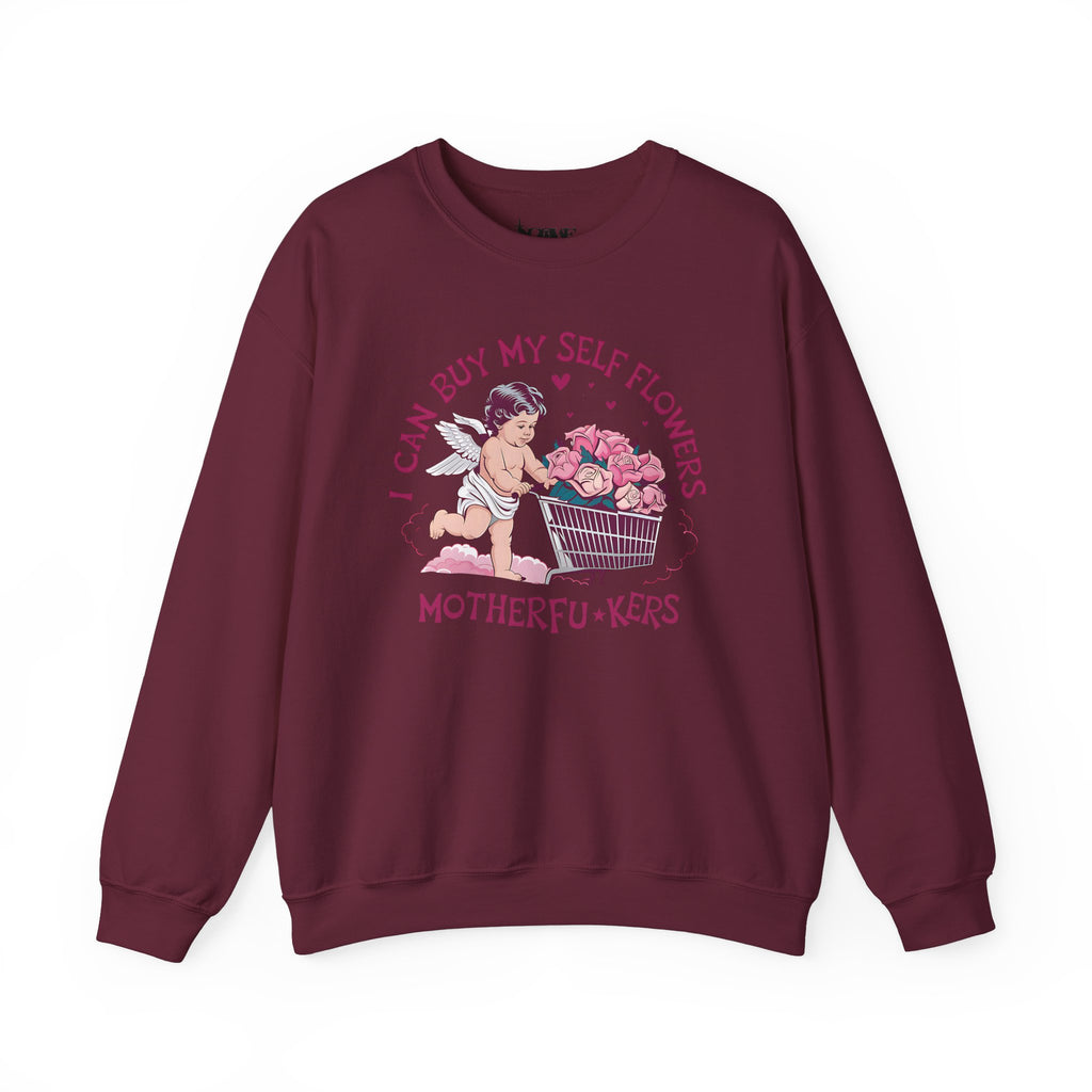 Women Can Buy Our Own Flowers Unisex Heavy Blend™ Crewneck Sweatshirt - NGOWE STORE