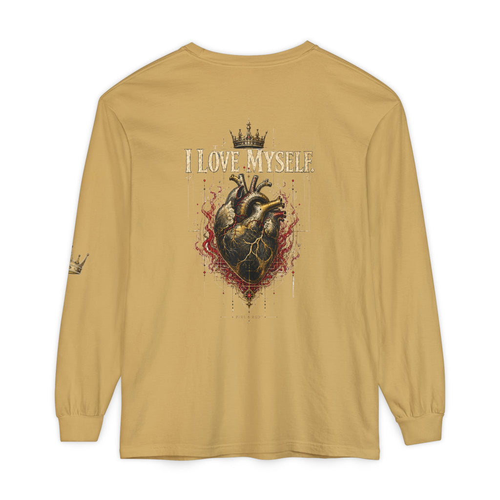 I Love Myself - Unisex Garment-dyed Long Sleeve T-Shirt - NGOWE STORE