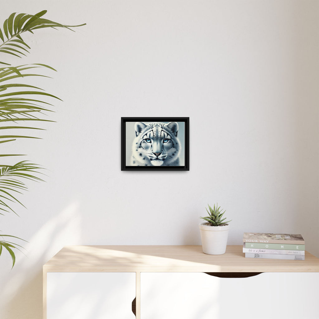Snow Leopard Matte Canvas, Framed (Multi-color) - NGOWE STORE
