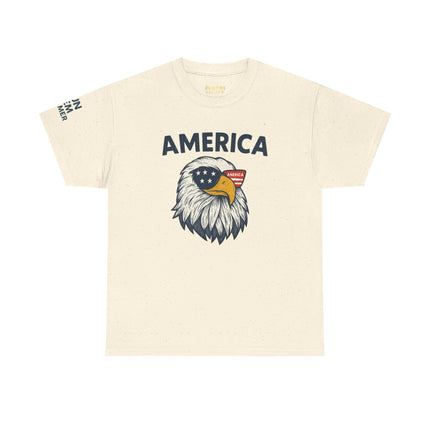 Patriotic Eagle Tee, Unisex Heavy Cotton Tee, USA Independence Day Shirt, American Apparel, 4th of July Top, Freedom Graphic Tee