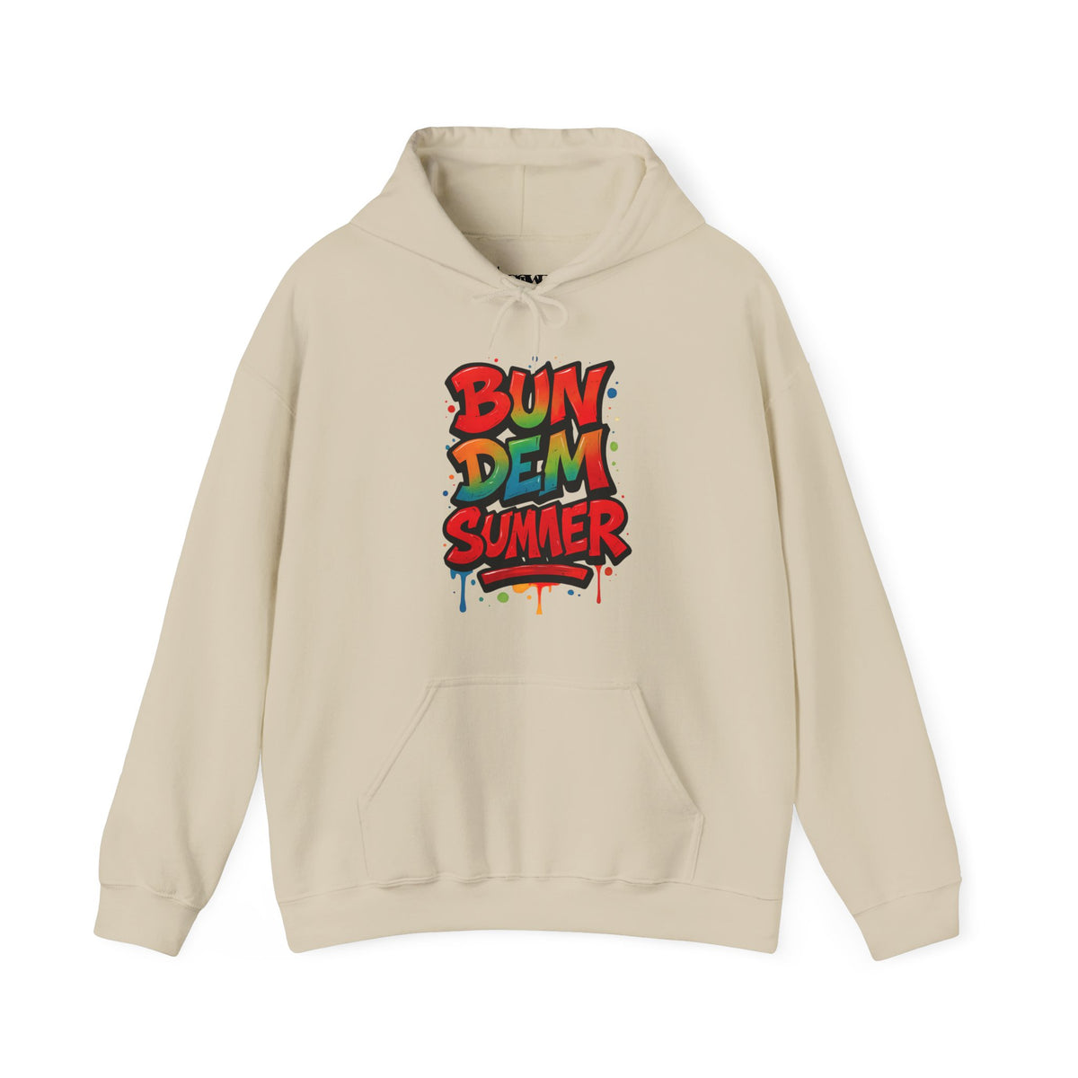 Bun Dem Summer Vibrant Summer Hoodie, Unisex Sweatshirt, Graffiti Style Apparel, Beach Theme Gift, Casual Summer Wear, Festival Clothing - NGOWE STORE