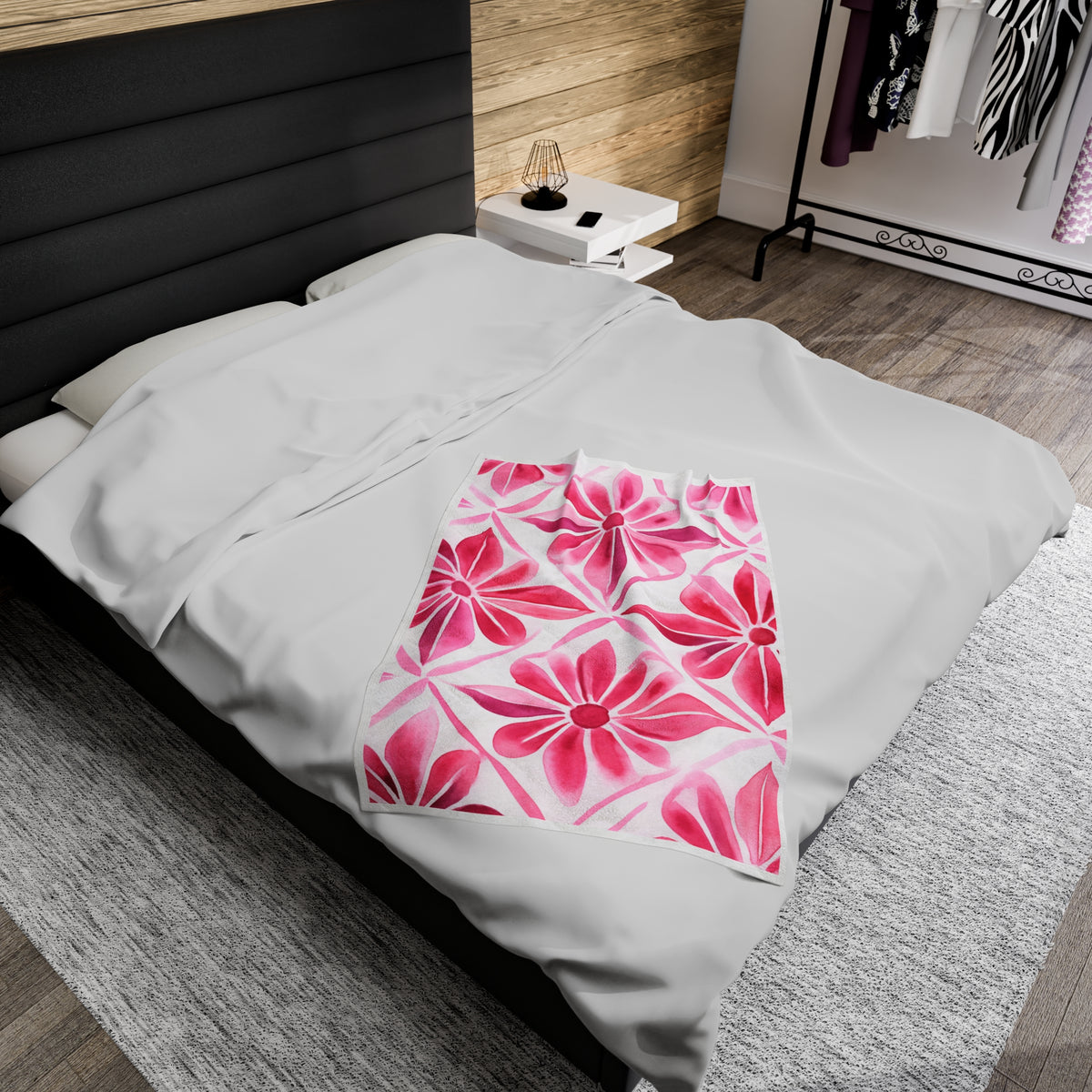 Floral Velveteen Plush Blanket - NGOWE STORE