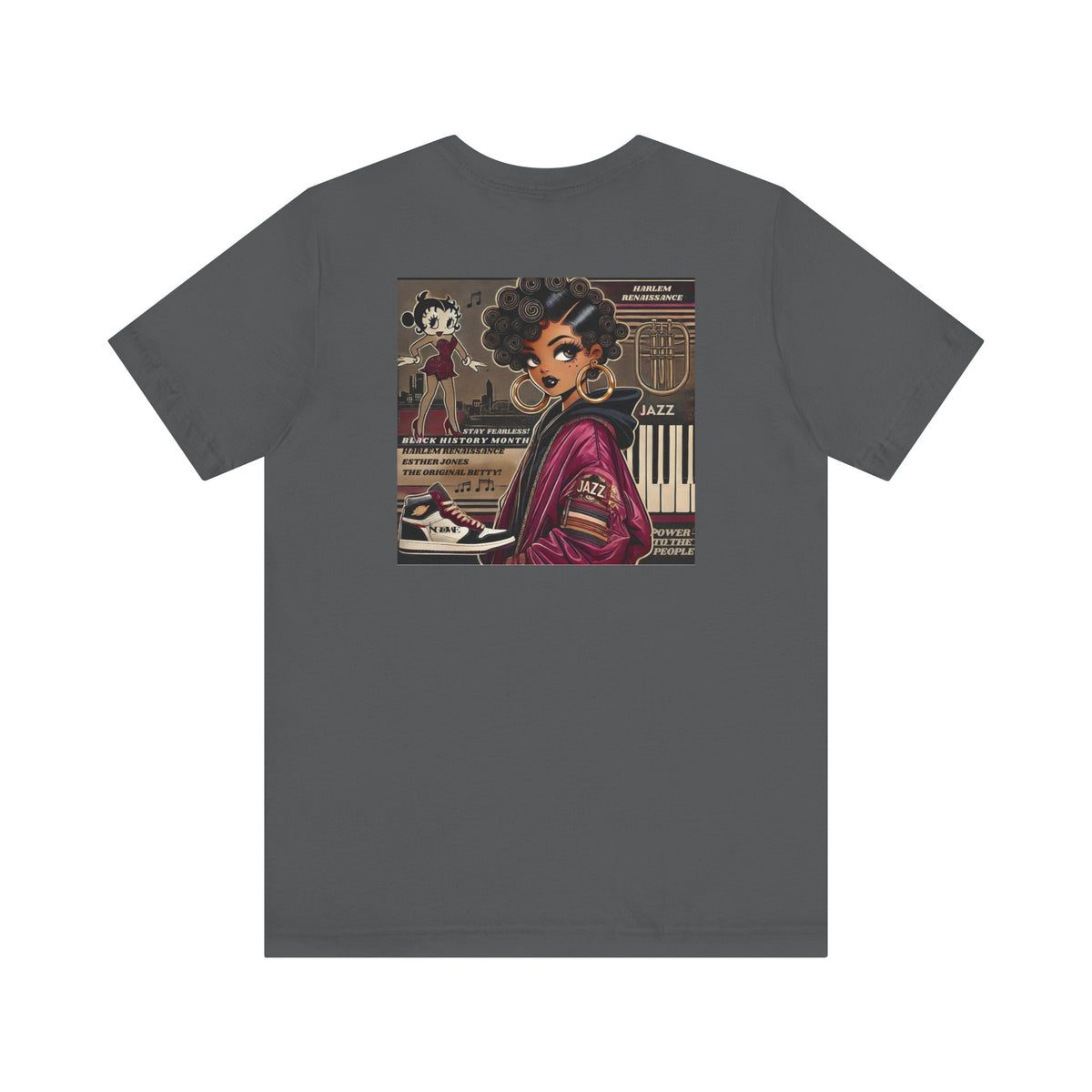 Harlem Renaissance Fearless Betty Boop Unisex Jersey Short Sleeve Tee - NGOWE STORE