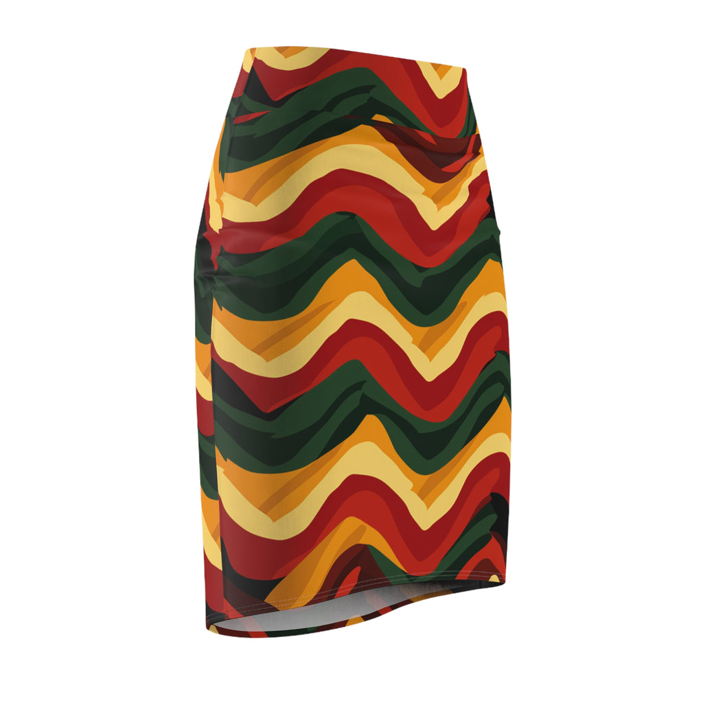 Waves Women's Pencil Skirt (AOP) - NGOWE STORE