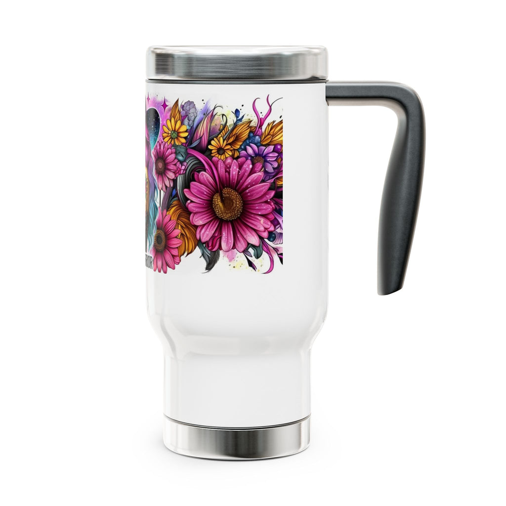 I Am A Warrior Stainless Steel Travel Mug with Handle, 14oz - NGOWE STORE
