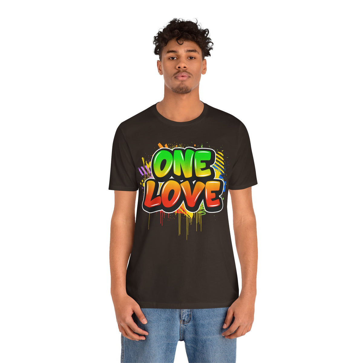 One Love Graffiti T-shirt - Unisex Jersey Short Sleeve Tee - NGOWE STORE