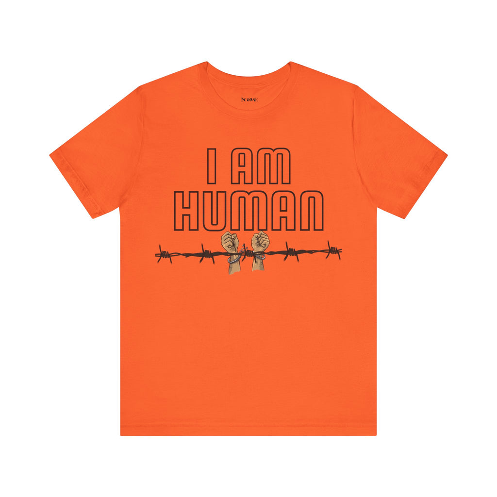 I AM HUMAN Unisex Jersey Tee - Empowerment & Humanity Message, Everyday Wear - NGOWE STORE