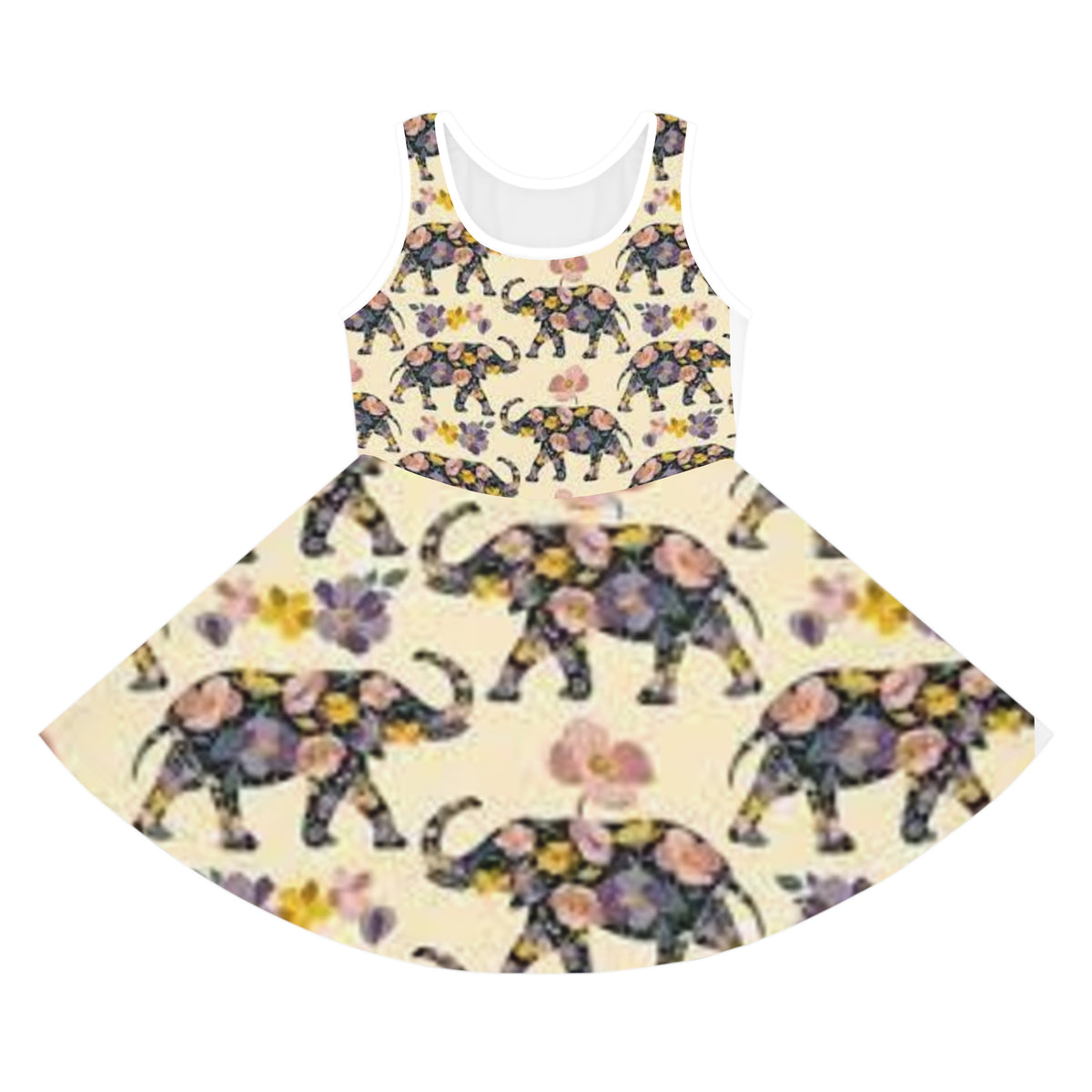 Elephant Print Girls' Sleeveless Sundress (AOP) - NGOWE STORE