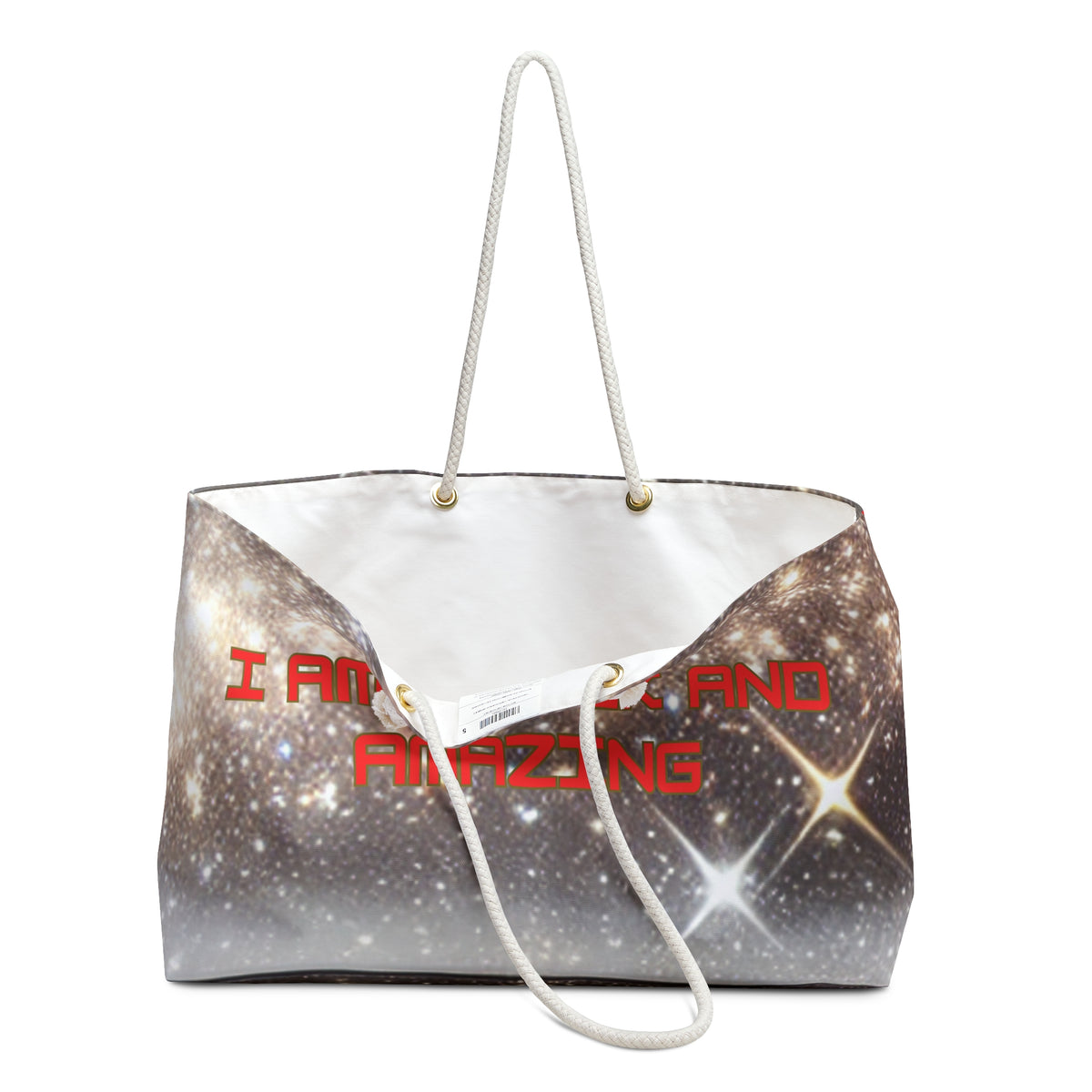 Black Amazing Affirmation Weekender Bag - NGOWE STORE