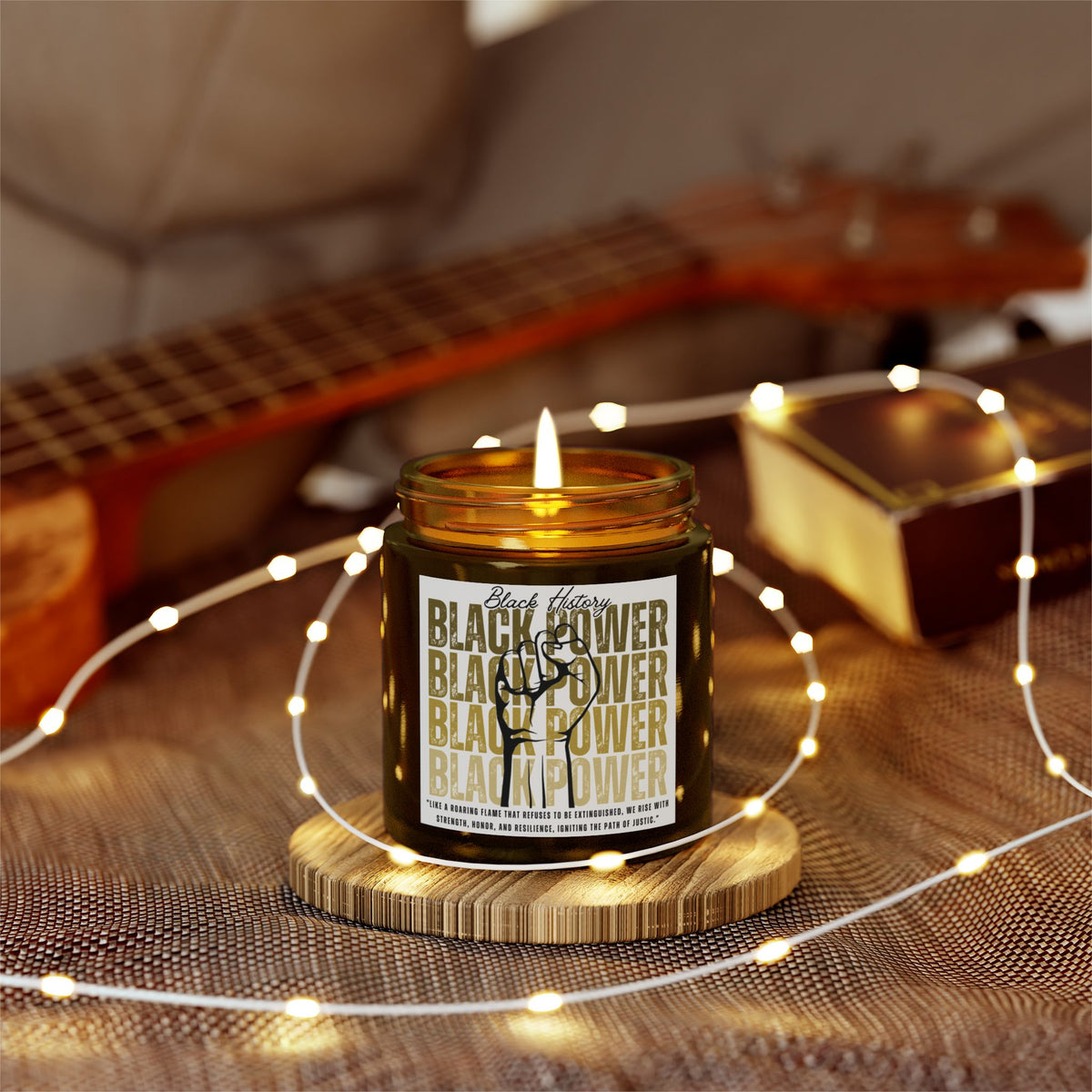 Black History Scented Candles, Coconut Apricot Wax (4oz, 9oz) - NGOWE STORE