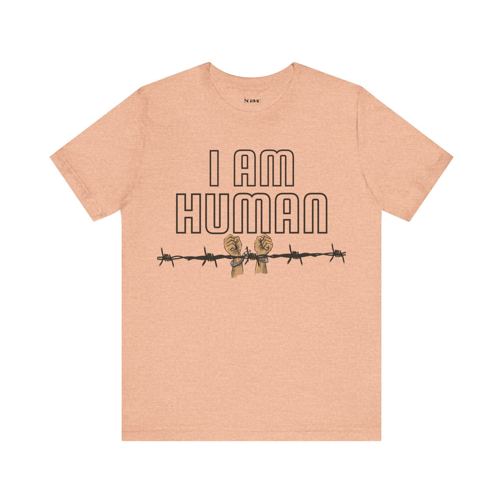I AM HUMAN Unisex Jersey Tee - Empowerment & Humanity Message, Everyday Wear - NGOWE STORE
