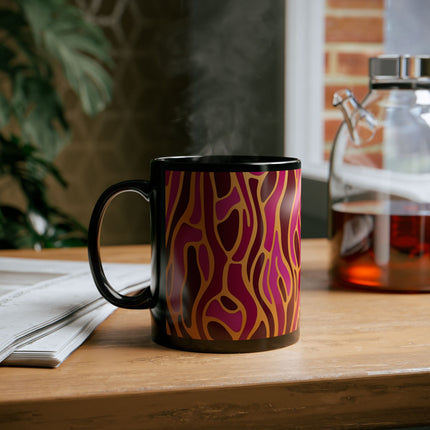 African Print 11oz Black Mug