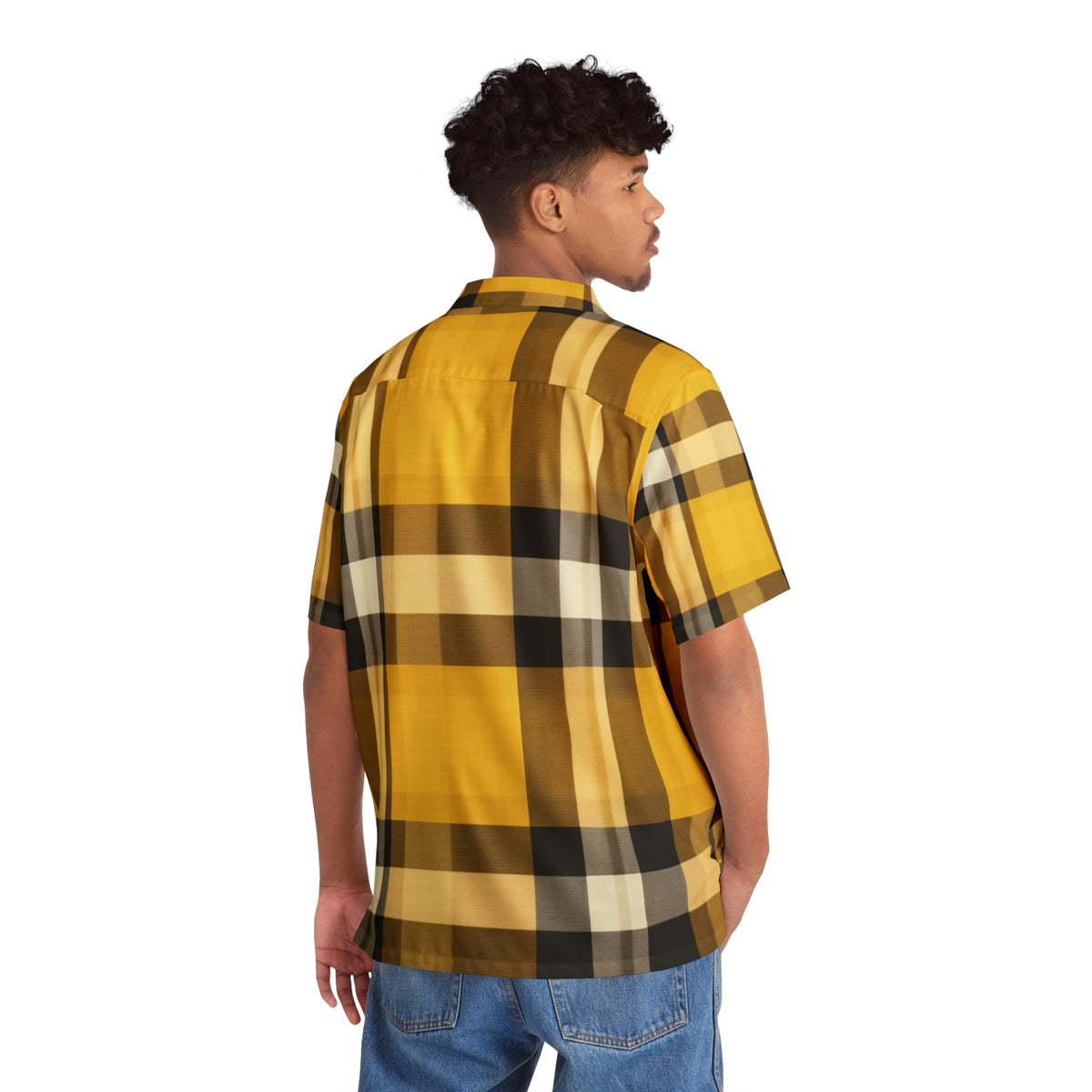 Gold  Men's African Shirt (AOP) - NGOWE STORE
