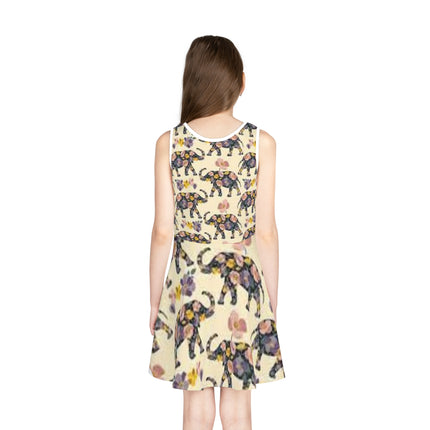 Elephant Print Girls' Sleeveless Sundress (AOP) - NGOWE STORE