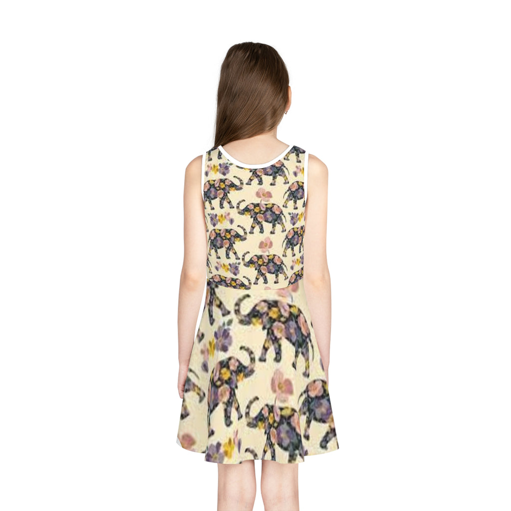 Elephant Print Girls' Sleeveless Sundress (AOP) - NGOWE STORE