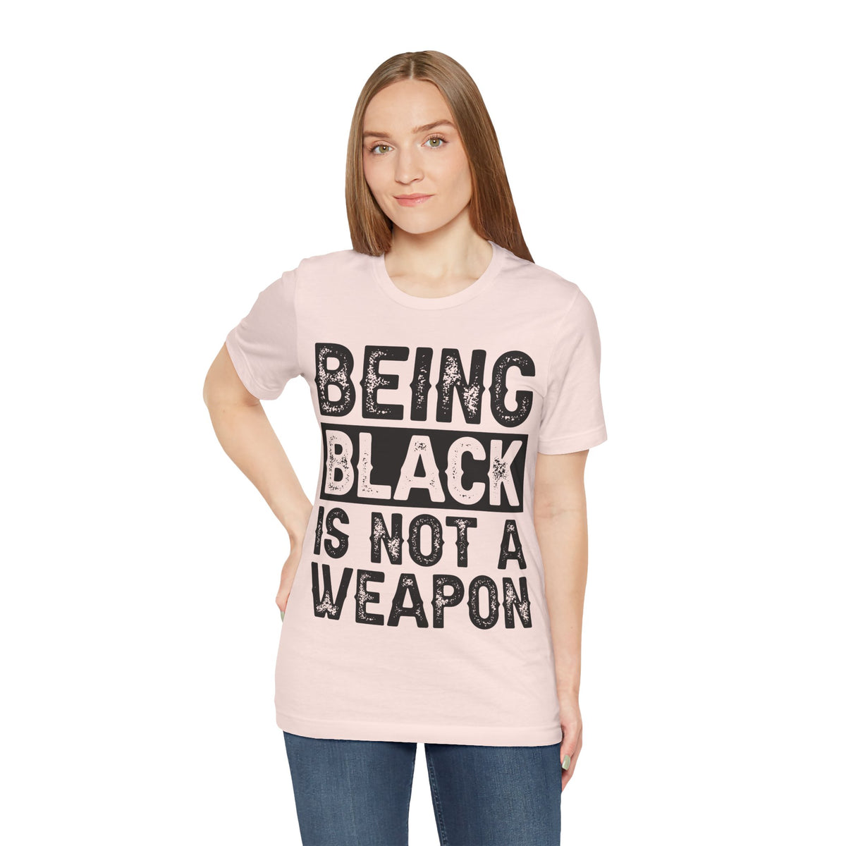Being Black Not  A Weapon - Unisex Jersey Short Sleeve Tee - NGOWE STORE