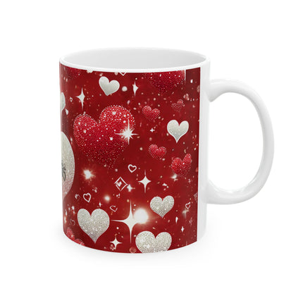 Valentine's Fearless Heart Ceramic Mug, (11oz, 15oz)