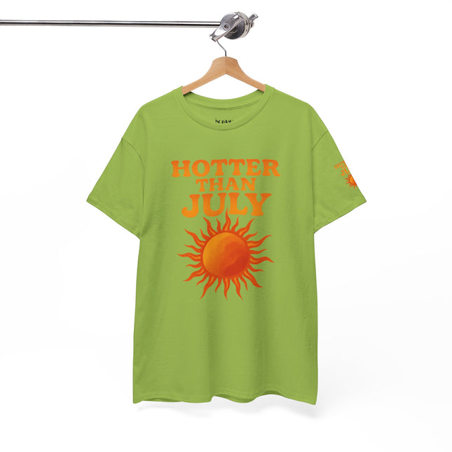 Bun Dem Summer Hotter Than July Unisex Heavy Cotton Tee Empire Edition | Summer Vibes, Casual Wear, Gift for Sun Lovers, Beach Outfit, Fun Statement Tee - NGOWE STORE