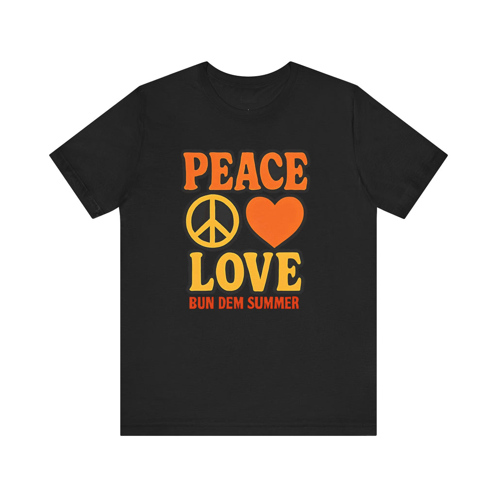 Peace & Love Summer Vibes Unisex Tee, Perfect for Festivals, Casual Outfits, Gifts, Music Events, and Spreading Positivity - NGOWE STORE