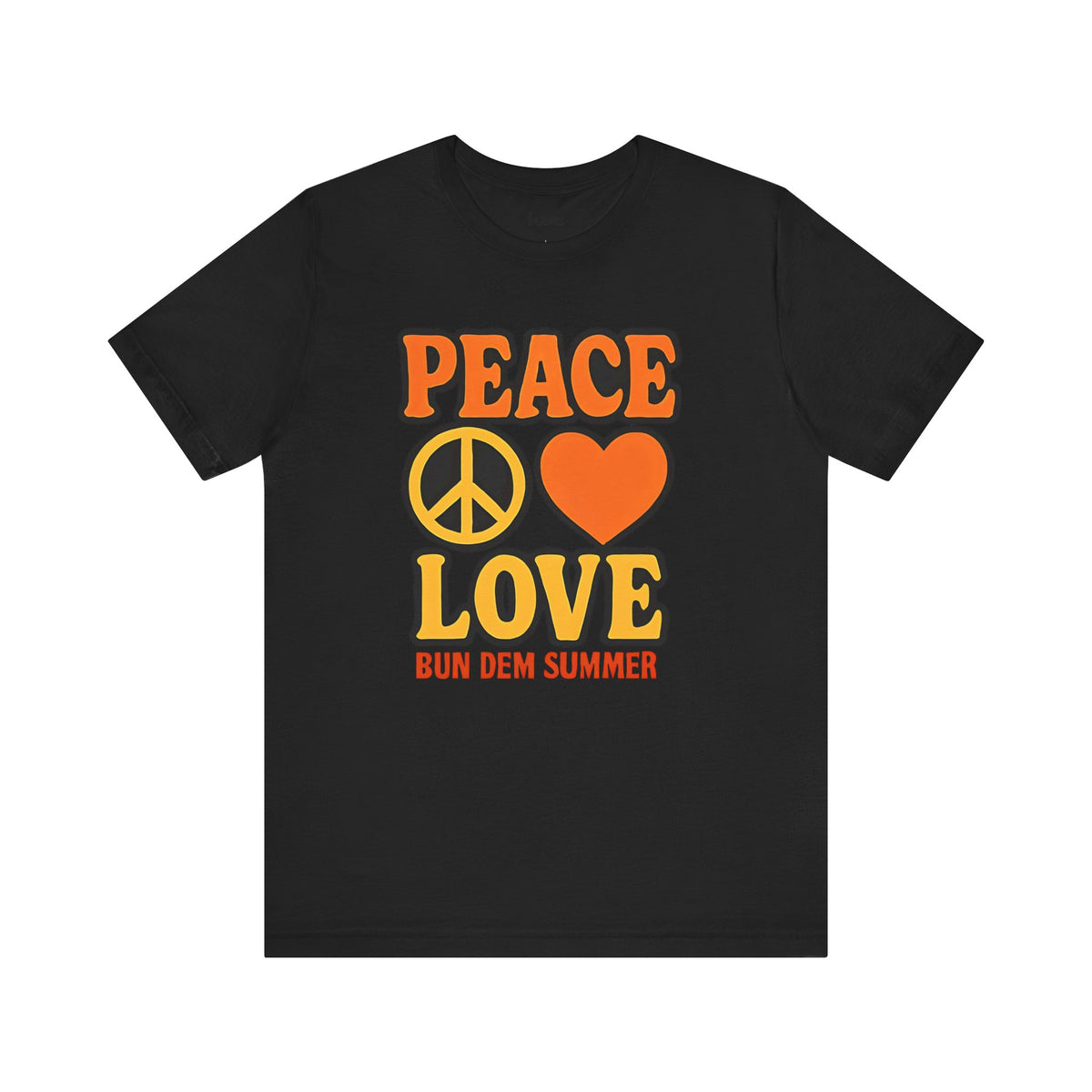 Peace & Love Summer Vibes Unisex Tee, Perfect for Festivals, Casual Outfits, Gifts, Music Events, and Spreading Positivity - NGOWE STORE