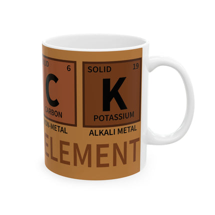 Black The Prime Element Ceramic Mug, (11oz, 15oz)