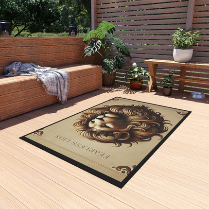 Fearless Lion Outdoor Rug