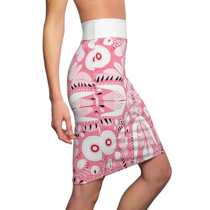 Pink Festive Women's Pencil Skirt (AOP)