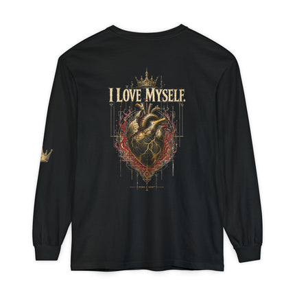 I Love Myself - Unisex Garment-dyed Long Sleeve T-Shirt