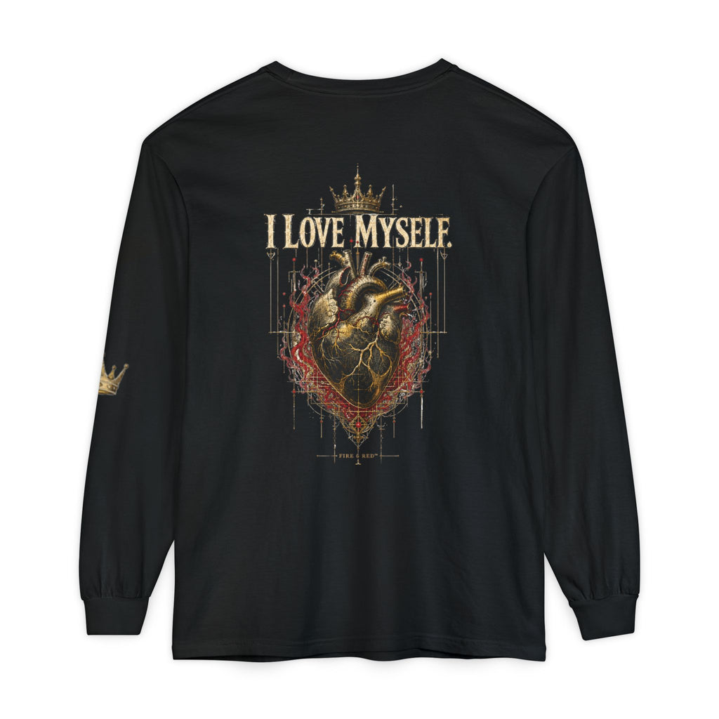 I Love Myself - Unisex Garment-dyed Long Sleeve T-Shirt - NGOWE STORE