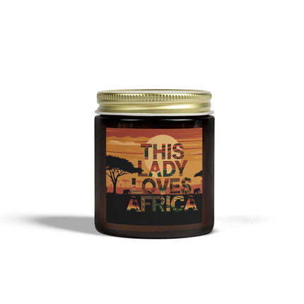 This Lady Loves Africa Scented Candles, Coconut Apricot Wax (4oz, 9oz)