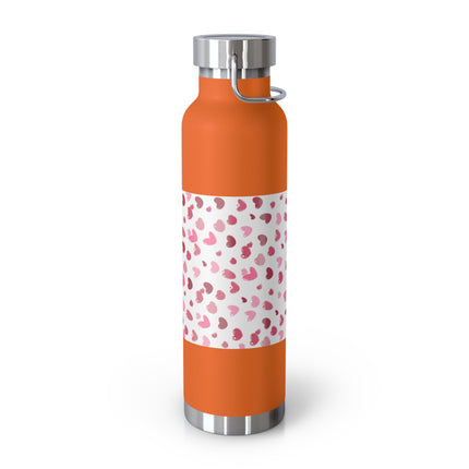 Happy Valentines Day Copper Vacuum Insulated Bottle, 22oz