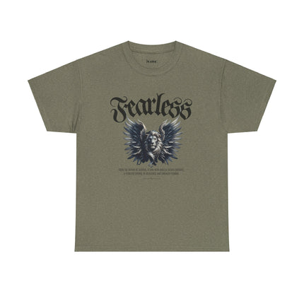 Fearless Lion Angel Unisex Heavy Cotton Tee - NGOWE STORE