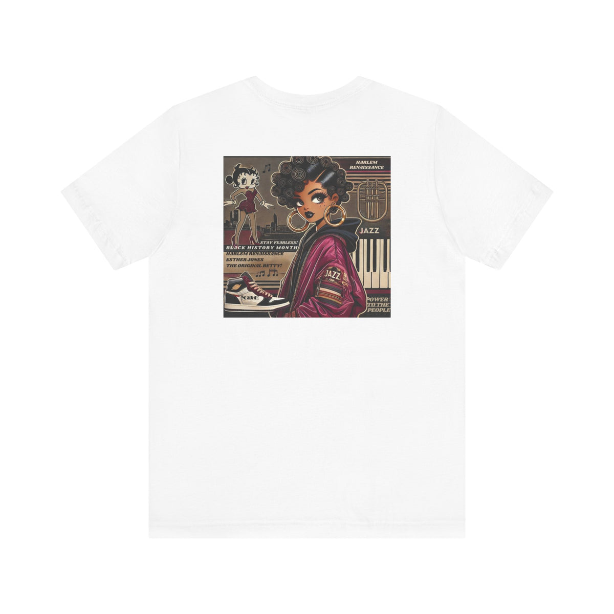Harlem Renaissance Fearless Betty Boop Unisex Jersey Short Sleeve Tee - NGOWE STORE