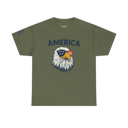 Patriotic Eagle Tee, Unisex Heavy Cotton Tee, USA Independence Day Shirt, American Apparel, 4th of July Top, Freedom Graphic Tee